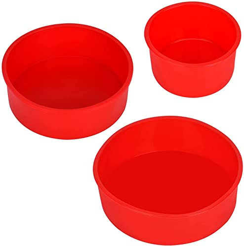 Queta 3 STK Brotbackform Silikon Rund Backform Antihaft Kastenform Set für Kuchen und Brote (Typ2)