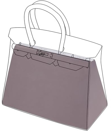 DGAZ Soie Coussin de Sac à Main Pour Sac à Main de Luxe Birkin 25/30/35/40, Organisateur de Sac à Main Soie, Femmes Organisateur de Sac à Main (BK25, Konjac Violet)