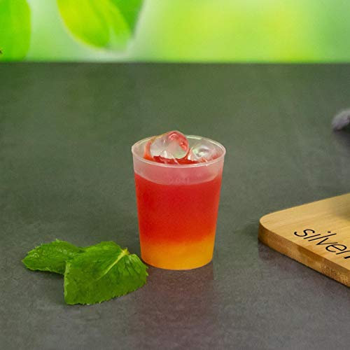 Silverkitchen 50 vasos de chupito, 2 cl/4 cl, esmerilados, irrompibles, reutilizables, vasos de licor, vasos largos, vasos para beber, transparentes, fabricados en Alemania