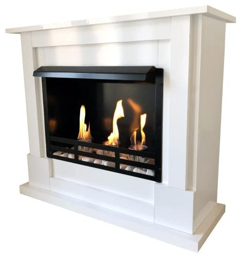 Kaminbau Mierzwa Ethanolkamin Gelkamin Lukas Weiß inkl. gratis Zubehör Set