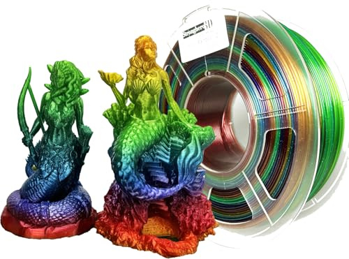 Stronghero3D PETG 3D Drucker Filament 1.75mm Mehrfarbig Translucent Regenbogen 1kg Genauigkeit +/- 0.05mm für ender3 Cr10