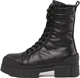 The Vision Damenstiefel, Damenschuhe, Lederstiefel, Lederstiefel, Lederstiefel, Rindsleder, Stiefel, Schwarz , 40 EU