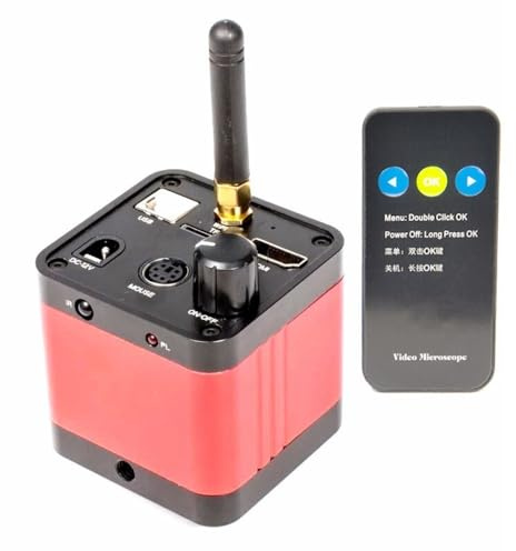 14 MP HDMI industri mikroskop kamera full 1080P digital elektronisk okular zoom C-montering lins (färg: röd)