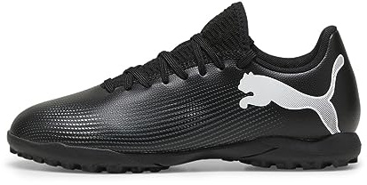 Puma Unisex Youth Future 7 Play Tt Jr Soccer Shoes, Puma Black-Puma White, 35 EU