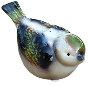 HXSCOO Statuetta di Coppia di Uccelli in Porcellana Amanti degli Uccellini in Ceramica Decorazione in Miniatura Ornamento Artigianale for bomboniere (Color : Head Down, Size : M)