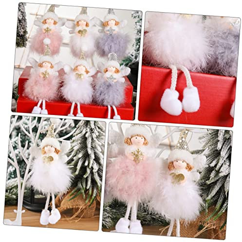 TOPPERFUN Weißer Federn Engel Hängedekoration Weihnachtsbaum Ornament Weihnachtsanhänger Mit Feinem Junge Mädchen Geschenk Und Festlicher Heimdekor