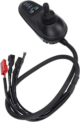 Kcolic Elektrischer Rollstuhl Joystick Controller, Ersatz Joystick-Controller Aus Gebürstetem 4P Mit Bremse, Wasserdichter, Antielektromagnetischer Interferenz-Joystick-Steuerung A