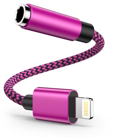 iPhone Klinke Adapter [MFI Zertifiziert], Lightning auf 3,5mm Klinke Aux Adapter, Apple Kopfhörer Adapter Klinkenstecker Lightning für iPhone 14 Pro Max/14 Pro/14 Plus/14/13/12/11/X/XS/XR/8/7