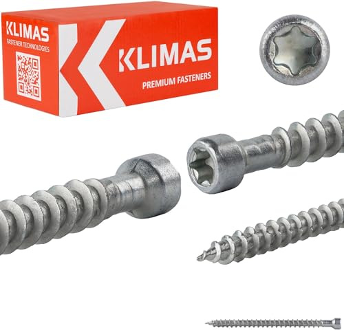 WKFC Ø 8 x 450-50 Stück Holzbauschrauben Konstruktionsschrauben Vollgewinde Zylinderkopf ETA TORX 40