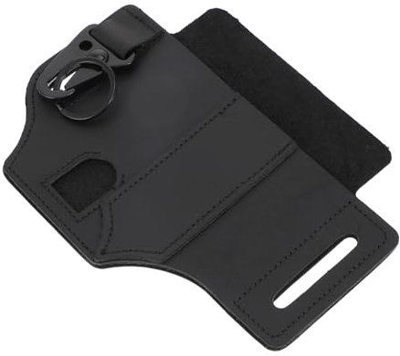 WOONEKY Cintura Multiuso in Pelle Organizer Tascabile e Borsa Porta Torcia Per Campeggio, Supporto Utensili Resistente e Compatto Per Uso Outdoor Su Cintura