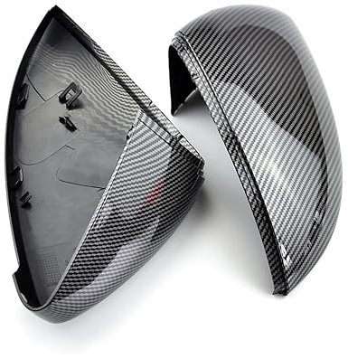 Auto Spiegelkappen Für VW Für Golf Für MK7 7,5 Für GTI 7 7R Carbon Helle Schwarz Abdeckung Auto 2PCS Spiegel Abdeckungen Caps Rückspiegel Fall Abdeckung Rückspiegel Abdeckung(Carbon Look Black)