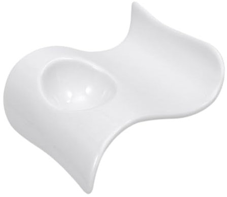 Hoement Wellenform Eierbecher in Weiß Praktischer Eierhalter Aus Keramik Eierbehälter Für Esstisch Leicht Zu Reinigen Robust Und Langlebig