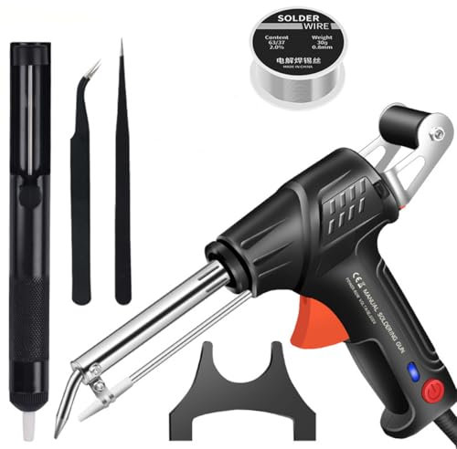 BROIEEN Multi-Function Soldering Iron Soldering Gun Set, 60W External Heating, Black