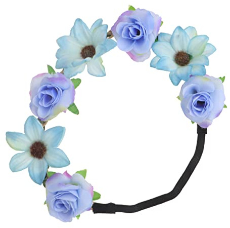 Healeved Blå Ros Blomsterkrans Blommig Håraccessoar För Bröllop Festivaler Och Fotografering Elegant Och Attraktiv För Evenemang Och Vardagsbruk