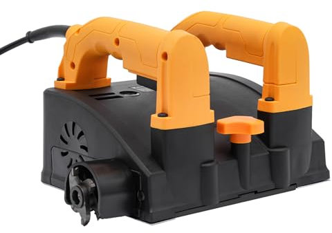 Fresa eléctrica de hormigón de 1200 W con cuchillas de acero de aleación de tungsteno, profundidad ajustable, fresadora de rodillo, 4000 rpm, lijadora de pared portátil, con pinza de corte lateral