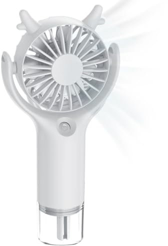 Ventilador de nebulización de mano recargable: dispositivo de enfriamiento personal ajustable de 3 velocidades, compacto ligero | Ventilador portátil con motor USB con húmedo por pulverización de agua