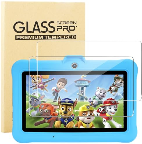 KUSINHOKA Schutzfolie für TABTIVI K708 Kinder Tablet 7 Zoll Folie, 2 Stück 9H Härte [Anti-Kratzen] Anti-Fingerabdruck Gehärtetem Schutzglas, Anti-Bläschen [Hohe Empfindlichkeit] Displayschutzfolie