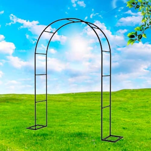 WCQSYY Arche De Plante Grimpante Arche De Jardin en Métal Arche À Rosiers en Treillis Pergola Arceau De Mariage pour Décoration Plante Vignes De Extérieur,Blanc,W1.4M*H2.3M