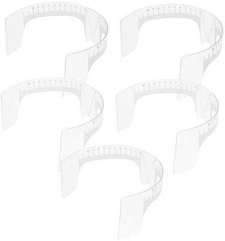 SAFIGLE 5pièces Règle à Sourcils Avec Forme Pochoir De Mesure Pour Tatouage Kit De Règles De Cartographie Des Sourcils Outil De Mise Forme
