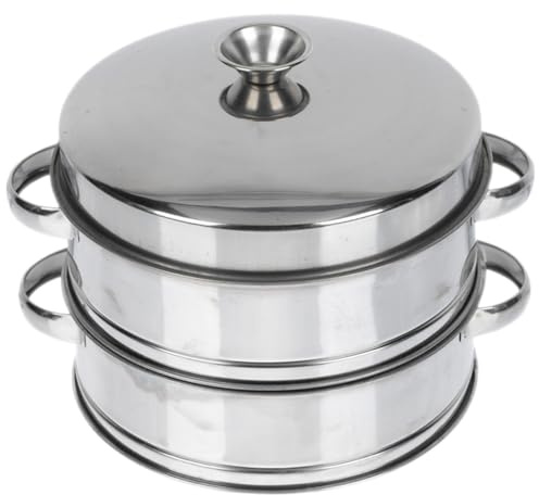 Ipetboom Vaporera Inoxidable con Tapa Accesorio Doméstico para Cocinar al Vapor Fácil de Limpiar y Uso Seguro para Cocina