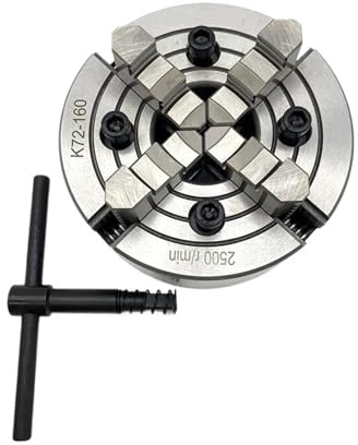 160 mm 4-Backen-Drehfutter K72-160 – unabhängiges Metall-Drehfutter for präzise Holzbearbeitung und Bearbeitung