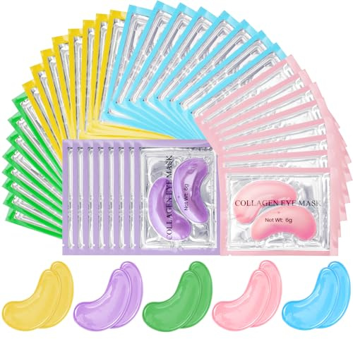 40 Paare Eye Patches, Augenpads mit Niacinamid & Hyaluron gegen Augenringe, Vermindert das Volumen von Tränensäcken und Schwellungen