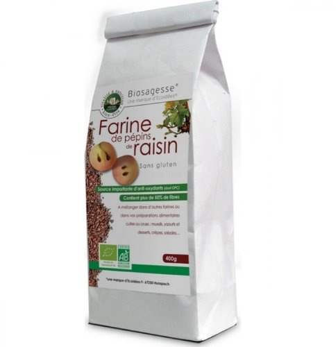 Farine de pépins de raisin biologique | 400g | Ecoidées