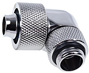 Alphacool Eiszapfen 16/10mm Anschraubtülle 90° drehbar G1/4 - Chrome