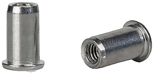 Gesipa Blindnietmuttern Stahl-gerändelt M 6 – Kleinkopf (Klemmbereich 0,25 – 3,00 mm, Schaftdurchmesser 9 mm) 1433713