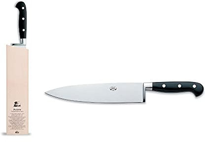 Coltellerie Berti Insieme Coltello Trinciante Forgiato Nero