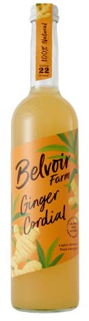 Belvoir Farm Ginger Cordial - Great Taste Award Winner | Hand Sown & Picked Ginger | Traditional Family Recipe | 100% Natural Ingredients | for Vegetarians & Vegans - 6x500ml Bottles,Packing May Vary