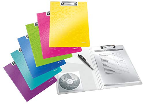 Leitz Wow 12 Klemmbrett mit Passender Tasche, Metallic, 10er
