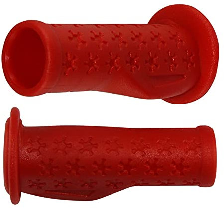 cyclingcolors UNIVERSAL 2X ROT LENKERGRIFFE KINDERFAHRRAD Griffe Gummi Grip GRIFFGUMMI Dreirad 22.2MM Kinder Junge Fahrrad ERGONOMISCH