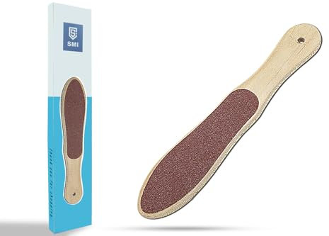 SMI Fußfeile Hornhaut Entfernen Fuß Holz Fuß Raspel Hornhauthobel Hornhautfeile Beidseitig Hornhautentferner Für Fußpflege Hornhautraspel Callus Remover Fussraspel