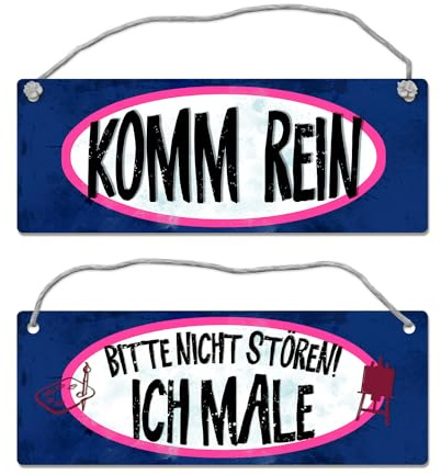 Bitte nicht stören - ich male Wendeschild mit Kordel