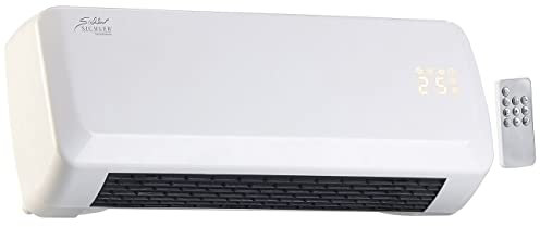 Sichler Haushaltsgeräte Heizlüfter Wand: Kompakter Wandheizlüfter mit digitalem Thermostat, Timer, 2.000 W (Wandheizer, Wandheizgerät, Heizungslüfter)