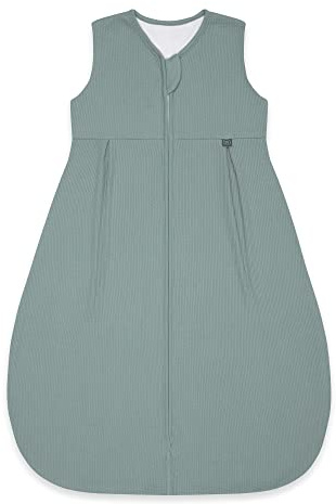 emma & noah Premium Baby Schlafsack Sommer, Bequem & Atmungsaktiv, 100% Bio-Baumwolle, OEKO-TEX Zertifiziert, Flauschig Weich, Bewegungsfreiheit, 1.0 TOG (Essential Mint, 90 cm)