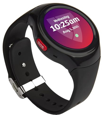 Medical Guardian MGMove Wearable Senior Safety Smartwatch | 24/7 Emergency Call Button & Two‑Way Voice | GPS Tracking + Step Counter | Water‑Resistant Medical Alert Watch | Monthly Monitoring Plan