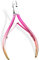 Alicates Cuticulas Acero Inoxidable,Alicates para cutículas,Corta Cuticulas Profesional, Tijeras Cuticulas para Uñas Gruesas o Encarnadas, Pedicura y Manicura,Degradado Rosa.