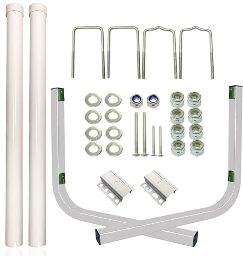 FUYEAR 60 Boat Trailer Guides,Boat Guides for Trailers,Ocean Specific 316L Stainless Steel Trailer Guide Poles,High Visibility UPVC Boat Trailer Guides Poles Kits for Trailers,Boats,Kayaks and More