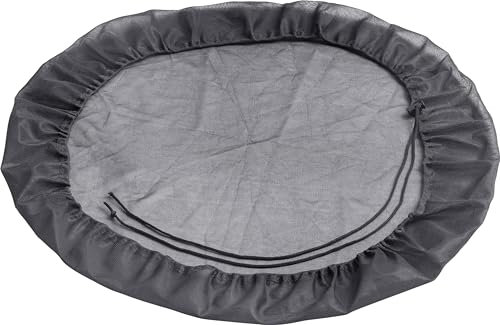 Meister Regentonnen-Netz - Ø 105 cm - 2 Stück - Verstellbare Kordel - Reißfest & witterungsbeständig - Polyester/Laubschutz-Netz/Regentonnenabdeckung / 9960500, Schwarz