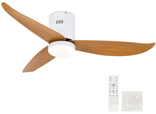 Fachae Hohe Windkraft Deckenlampe Mit Ventilator 6 Geschwindigkeiten 72w Led Lampe Mit Ventilator Leise Timer Deckenventilator Mit Lampe Geeignet Für Schlafzimmer Und Wohnzimmer