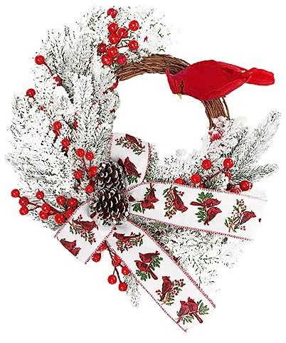 PRETYZOOM Künstlicher Weihnachtskranz Weihnachtskranz Für Draußen 40 cm Weihnachtsgirlande Für Die Haustür