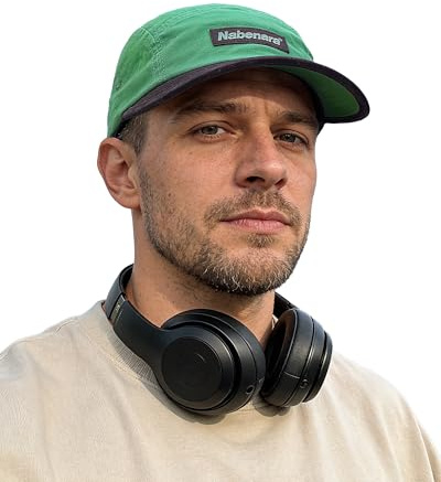 Clakllie Short Brim 5 Panel Basecap Uomo Two-Tone Flat Brim Cap Baseball Cap da Donna Protezione UV Cappellino Snapback Dad Cap, CDGE-HNZD2-Forest Green, Taglia unica