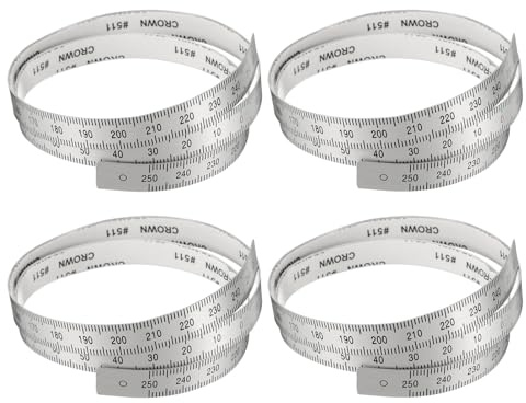 sourcing map 4pcs Self Adhesive Measuring Tape 250mm-0-250mm Table Sticky Center Finding Ruler Aluminum Track Tape Measure with Holes, (Start from the Middle)