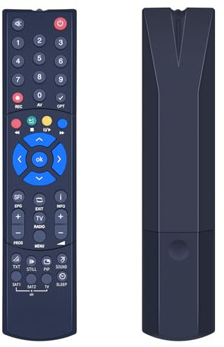 GOUYESHO Ersatz Fernbedienung für TechniSat PVR 235 Receiver Fernseher TV passend zu DIGICORDER HD S2/K2, TECHNISTAR S1/S2/K1, schwarz