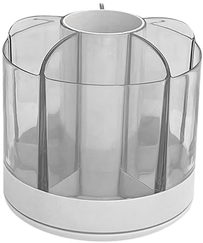 DIYEAH Rotierender Stiftehalter Und Schmink Organizer Multifunktionale Aufbewahrungslösung Für Schreibtisch Kosmetik Und Bastelbedarf Mit Fächern Platzsparend Und Praktisch