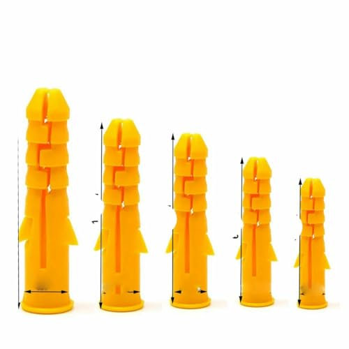 Bulloni di ancoraggio per muro M8, tubo di espansione, colonna, tassello per muro in cemento, fissaggio del telaio, tubo giallo-10 pezzi M8x120