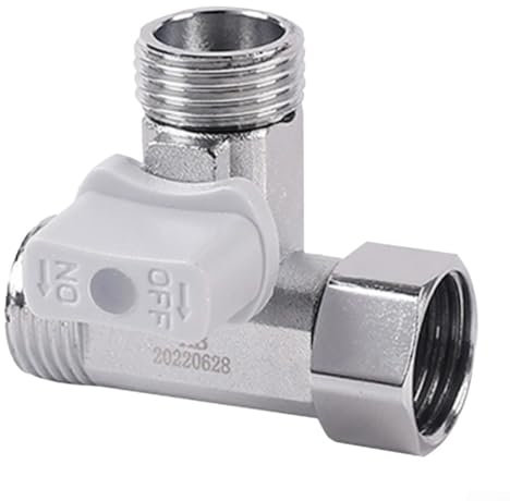 ZiStarlilife Robinet d'arrêt en T, robinet de dérivation de valve d'évier en alliage de zinc, pièces de rechange pour bidet, pulvérisateur à main, réservoir de toilette