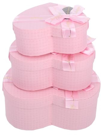 Ipetboom Süßigkeitenbox-set Mit 3 Kleinen Herzförmigen Boxen Für Kekse Geburtstagsparty- Dekorative Geschenkboxen Mit Deckel Zum Valentinstag
